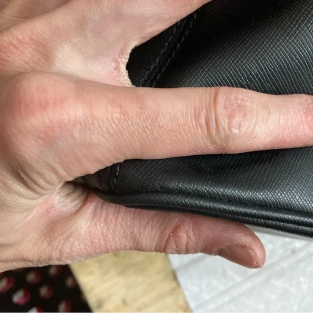 Coach black saffiano leather Peyton tote bag